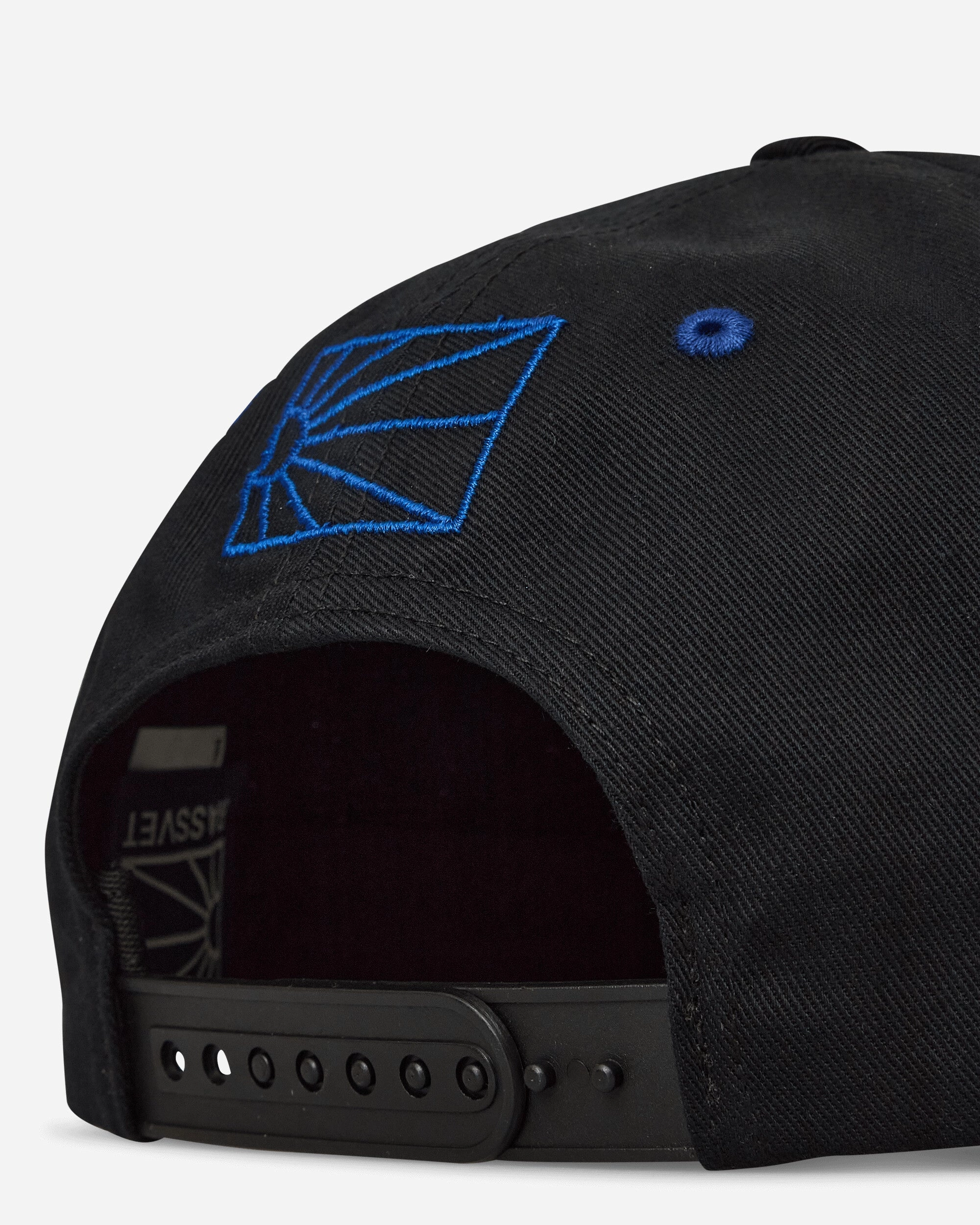 6-Panel Woven Logo Cap Black