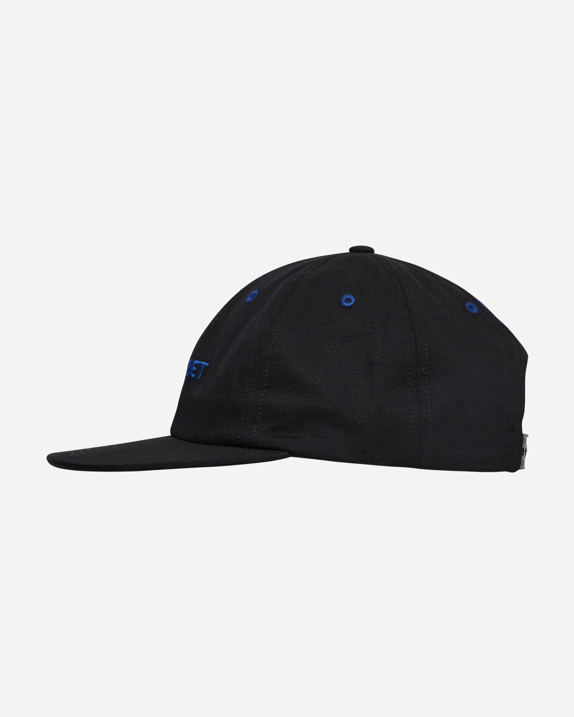 6-Panel Woven Logo Cap Black