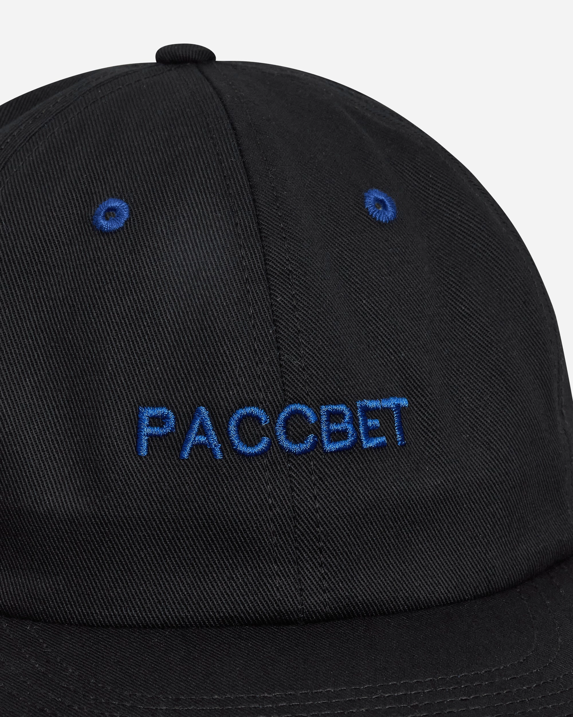 6-Panel Woven Logo Cap Black