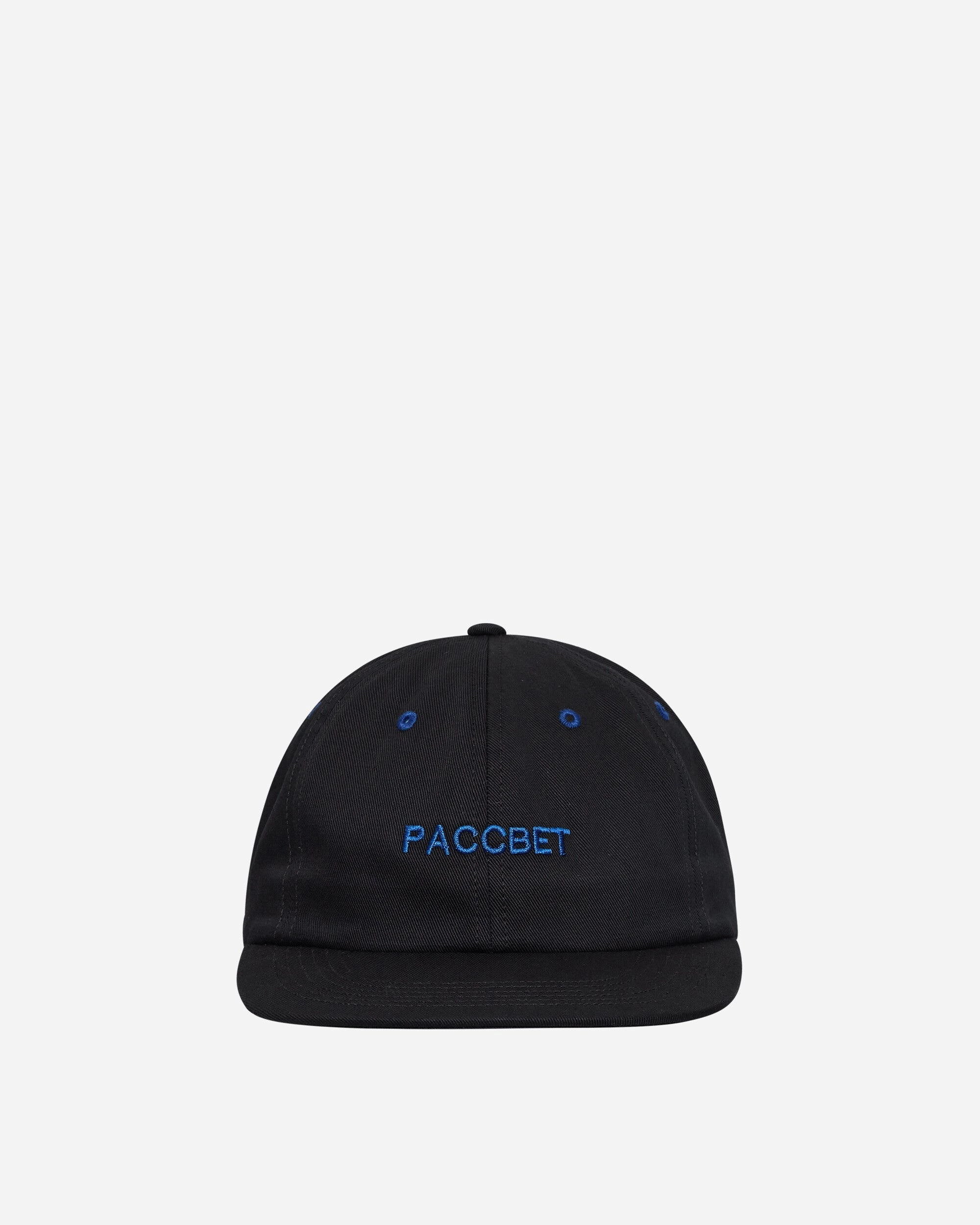 6-Panel Woven Logo Cap Black