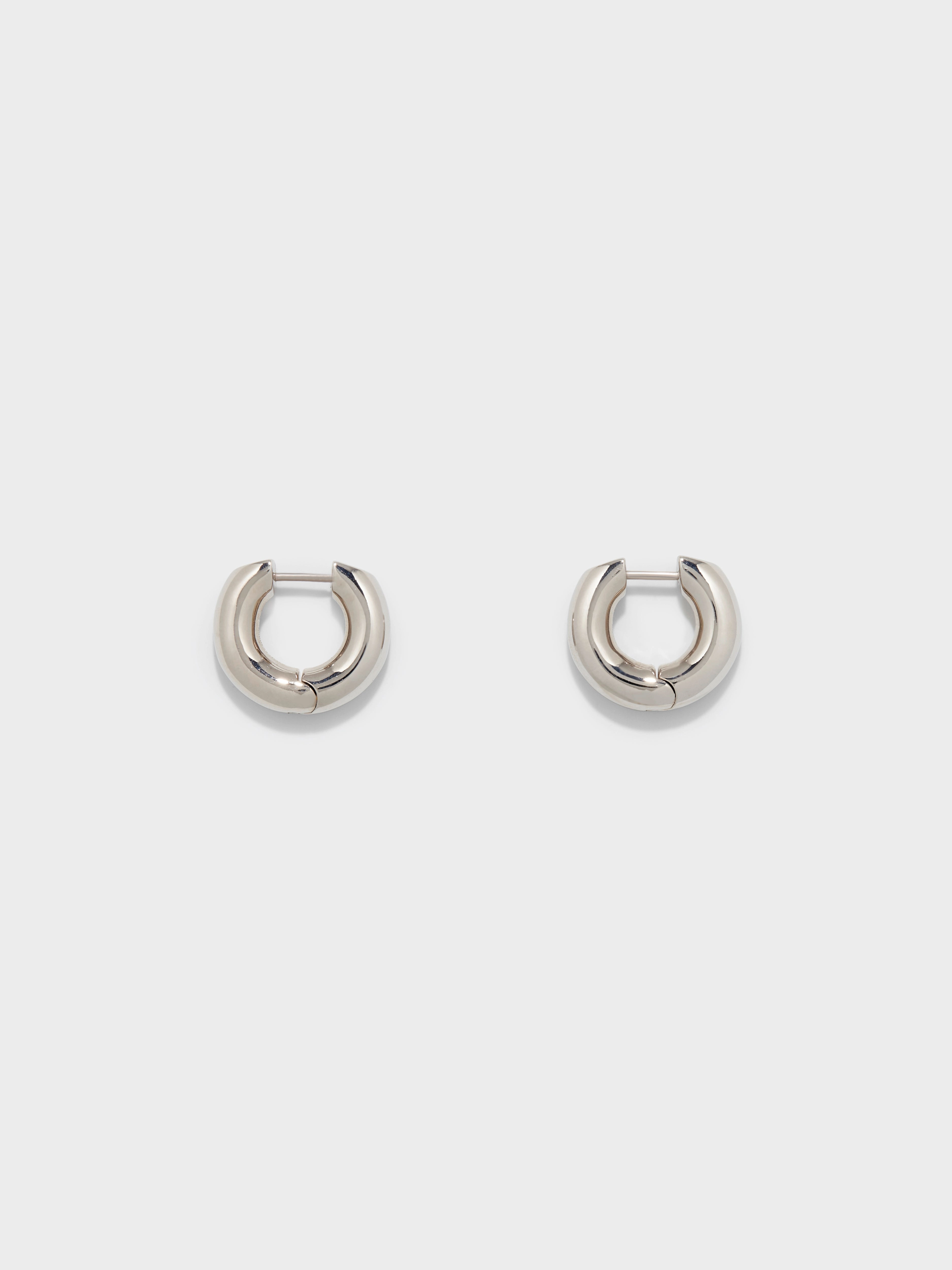 Alaya Medium Palladium-Plated Hoop Earrings