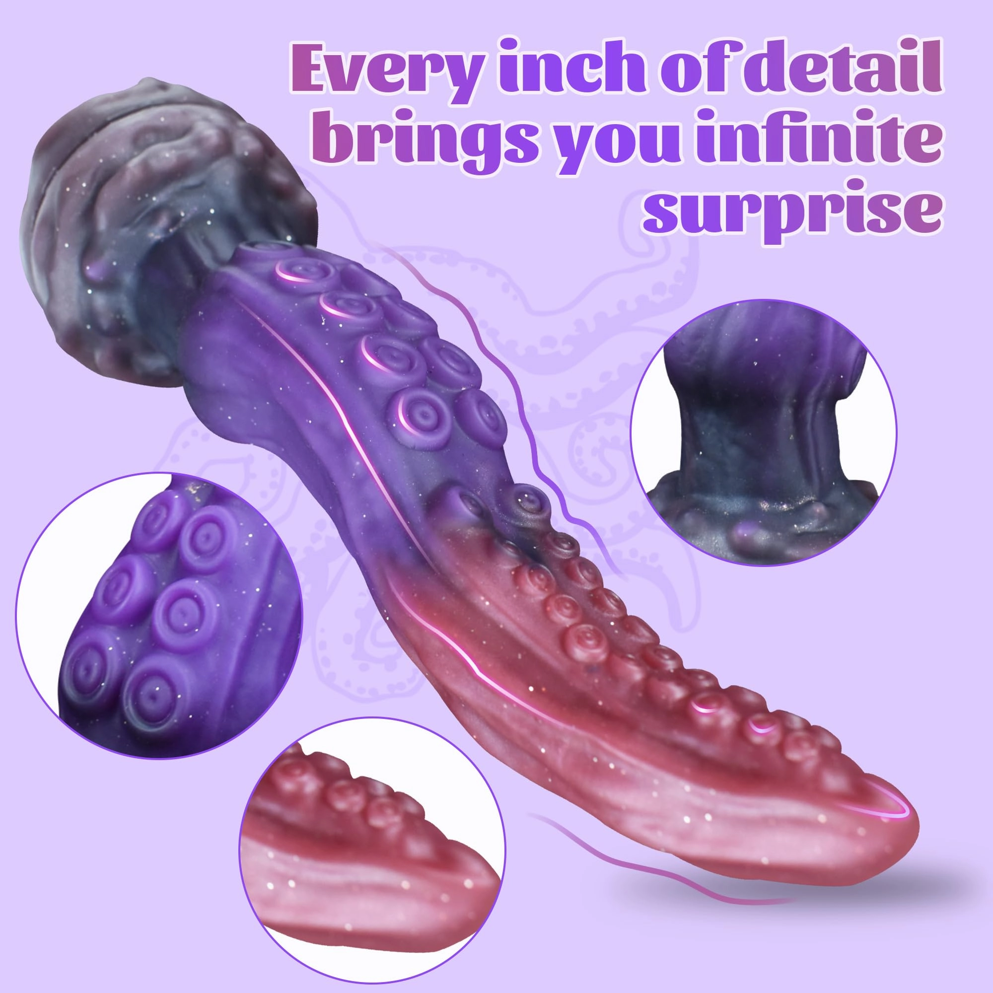 Antenna 10 Long Tentacle Dildo With Super Strong Suction Cup - Laphwing