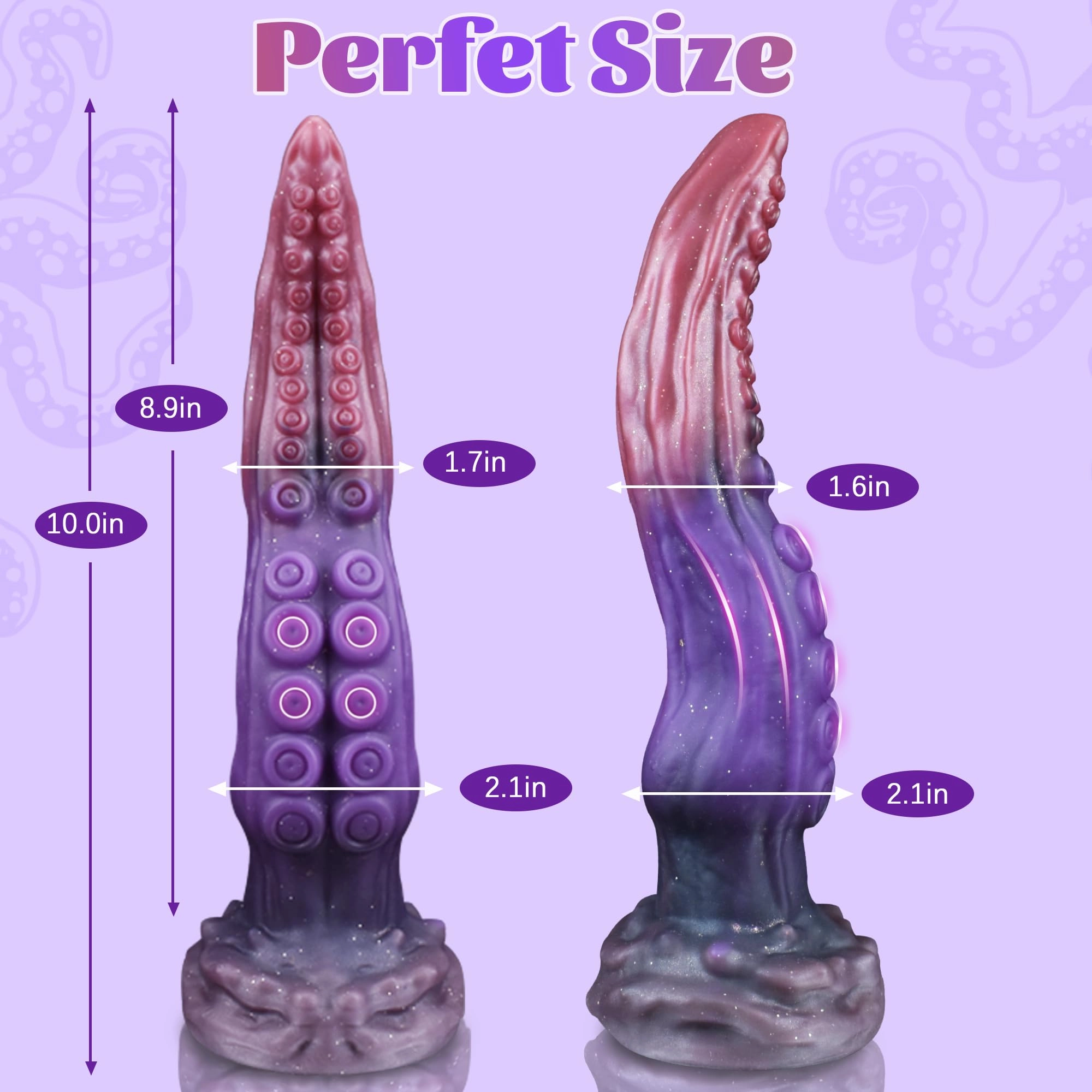 Antenna 10 Long Tentacle Dildo With Super Strong Suction Cup - Laphwing