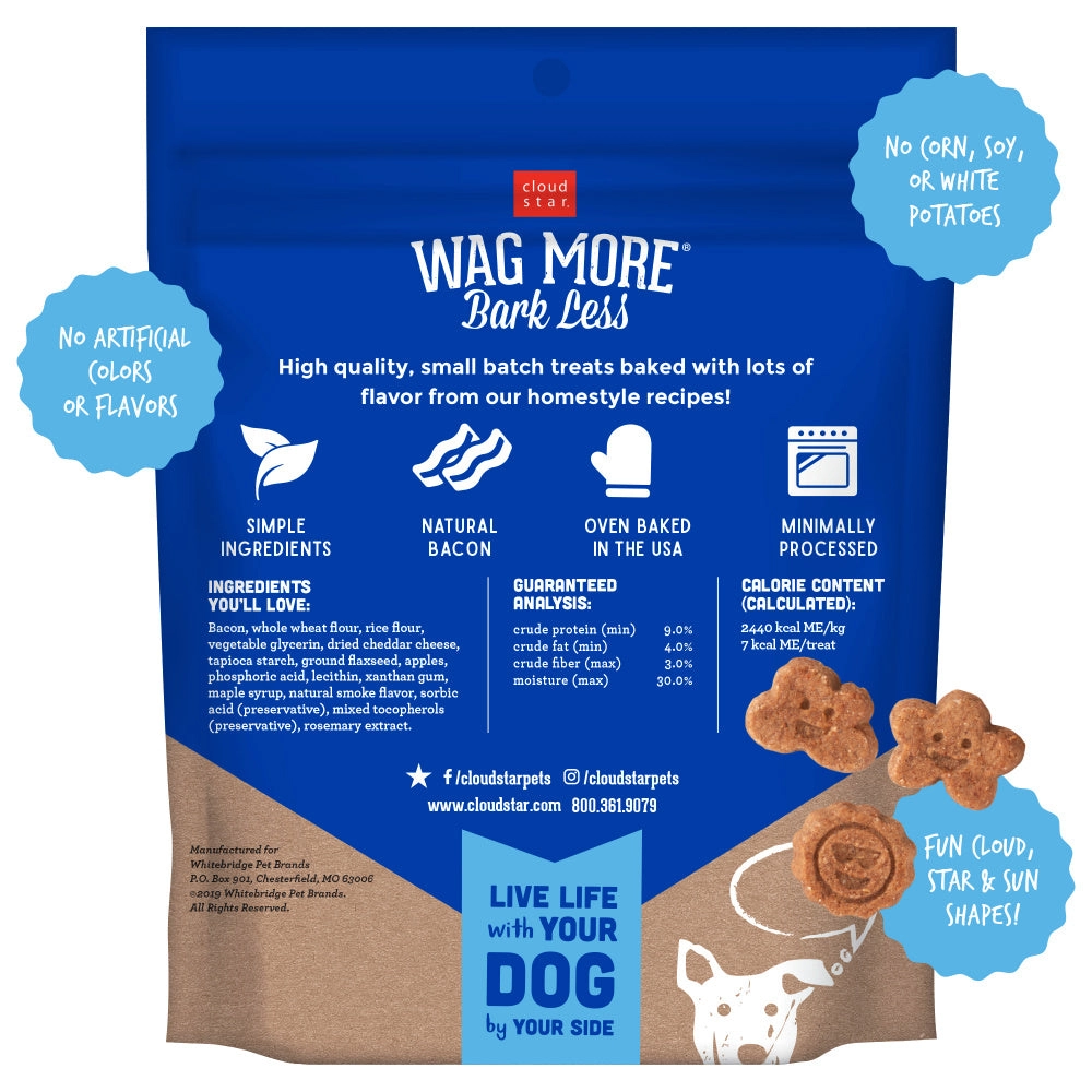 Cloud Star Wag More Bark Less Soft and Chewy Bacon Cheese and Apples Dog Treats