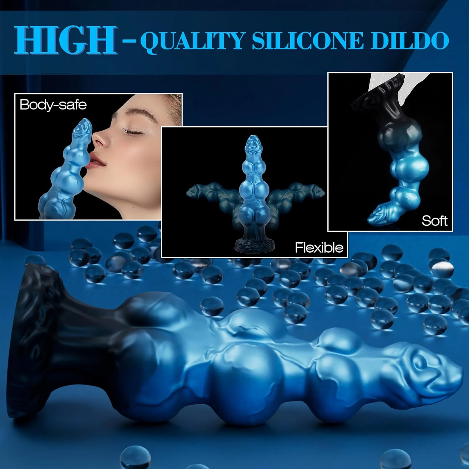 Federer 9.6 Huge Monster Dog Knot Dildo with Strong Suction Cup-Laphwing