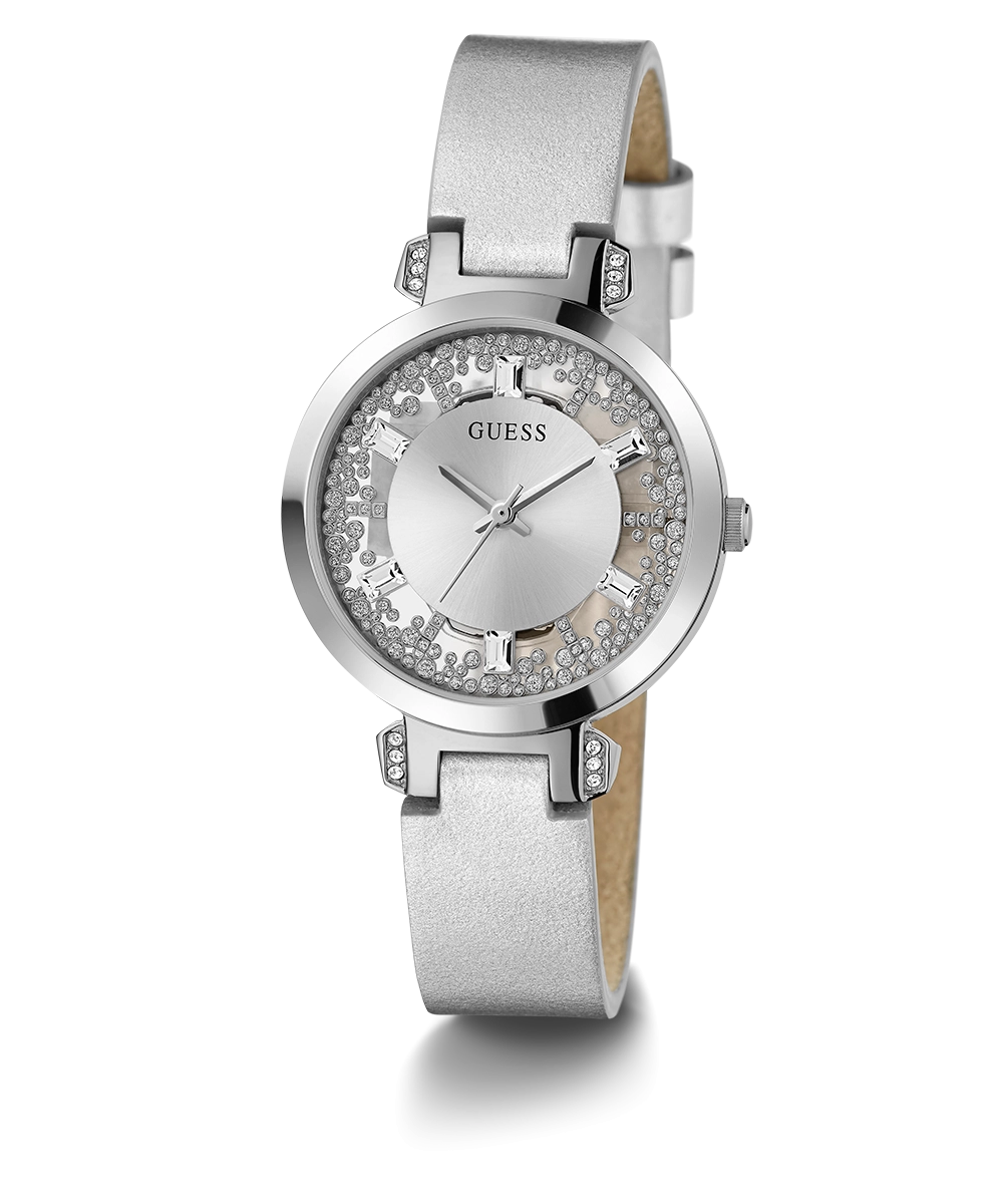 GUESS Ladies Silver Tone Analog Watch