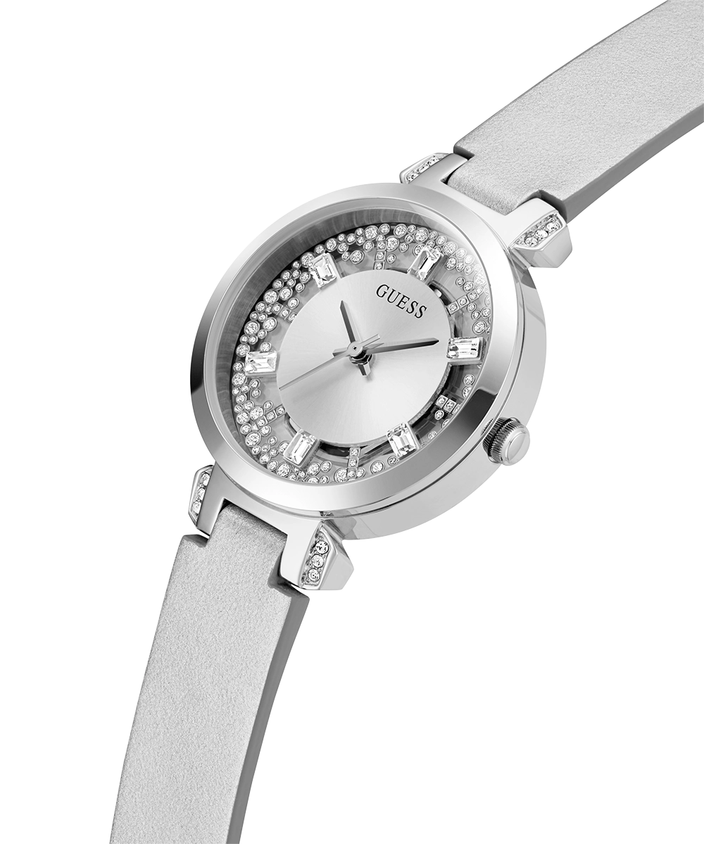 GUESS Ladies Silver Tone Analog Watch