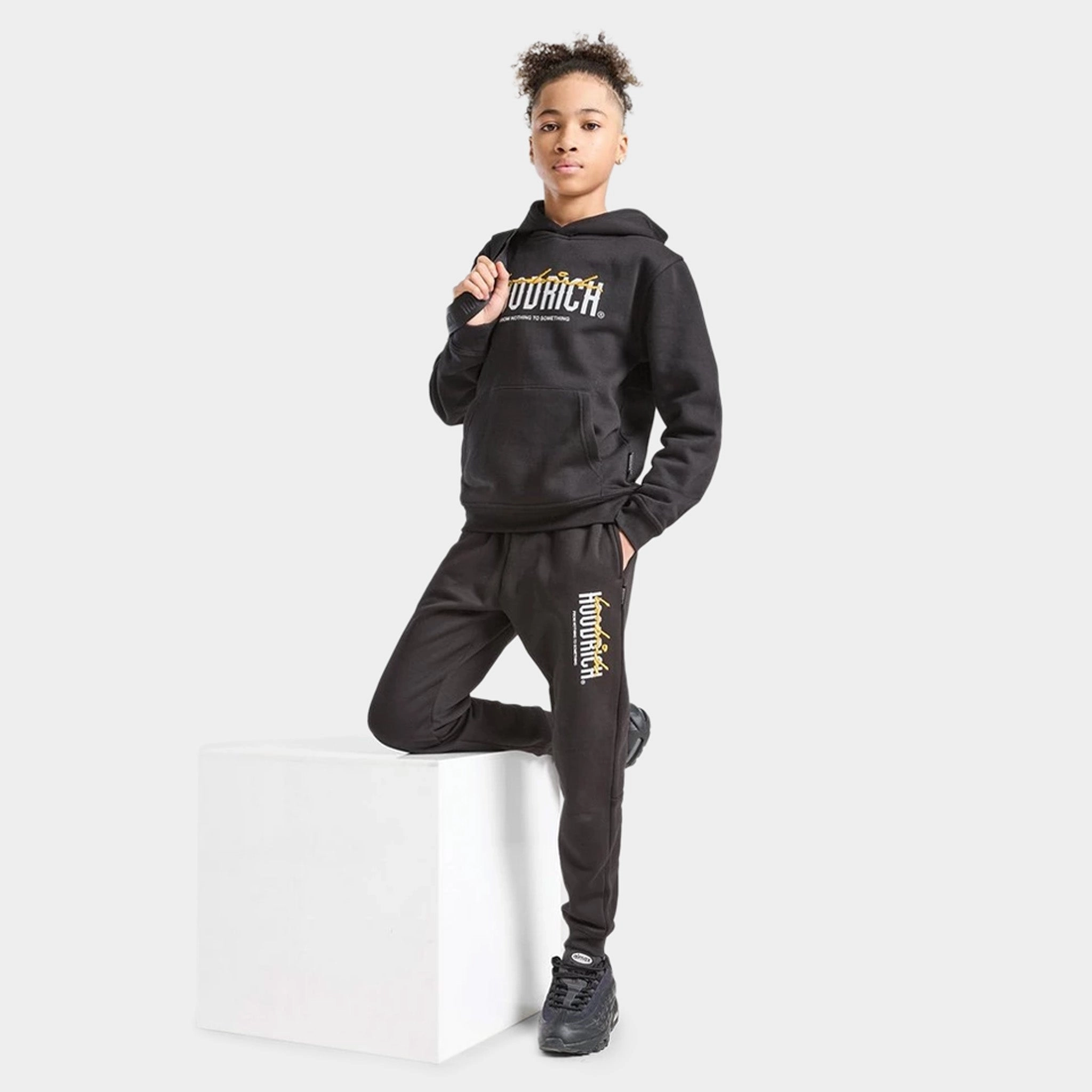 Hoodrich Junior Boys' Certify V2 Joggers  Black / White - Quiet Grey