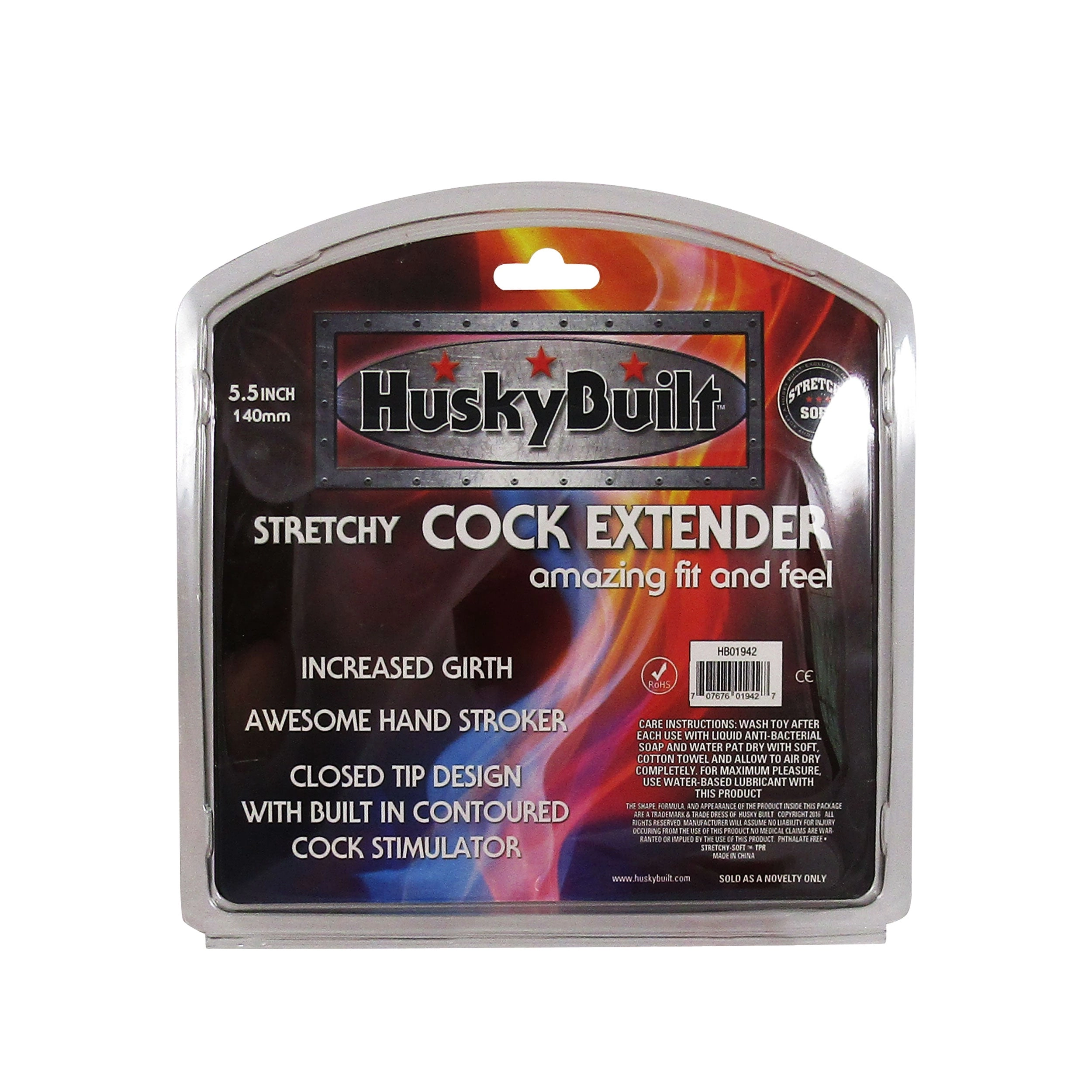 Husky Built Stretchy 5.5" Cock Extender - Clear