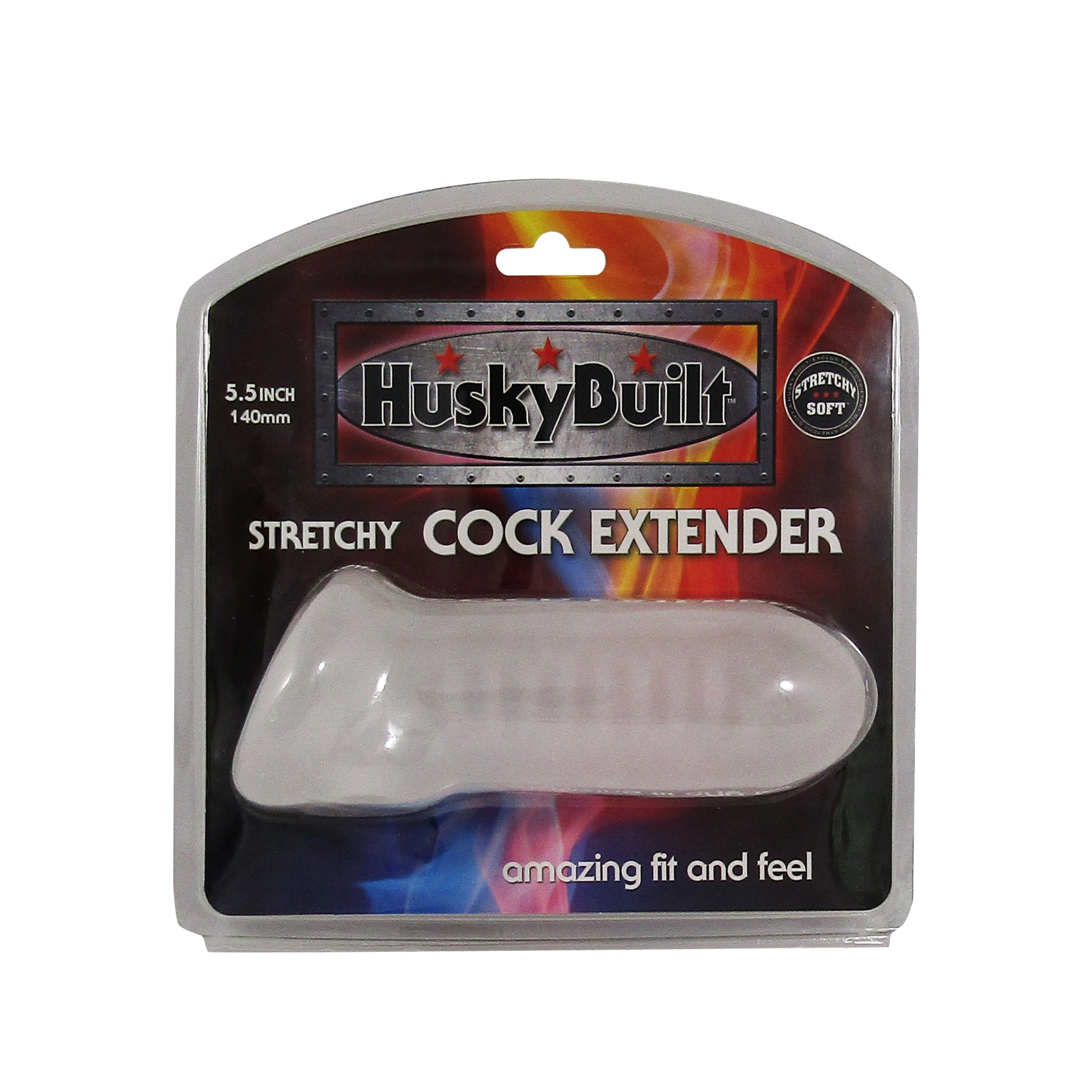Husky Built Stretchy 5.5" Cock Extender - Clear
