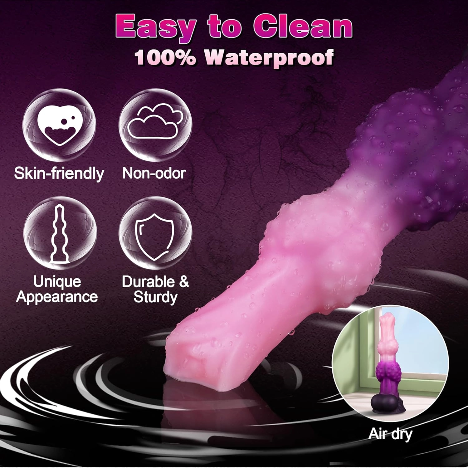 Leon 9.9 Dog Knot Dildo Huge Fantasy Dildo With Strong Suction Cup - Laphwing