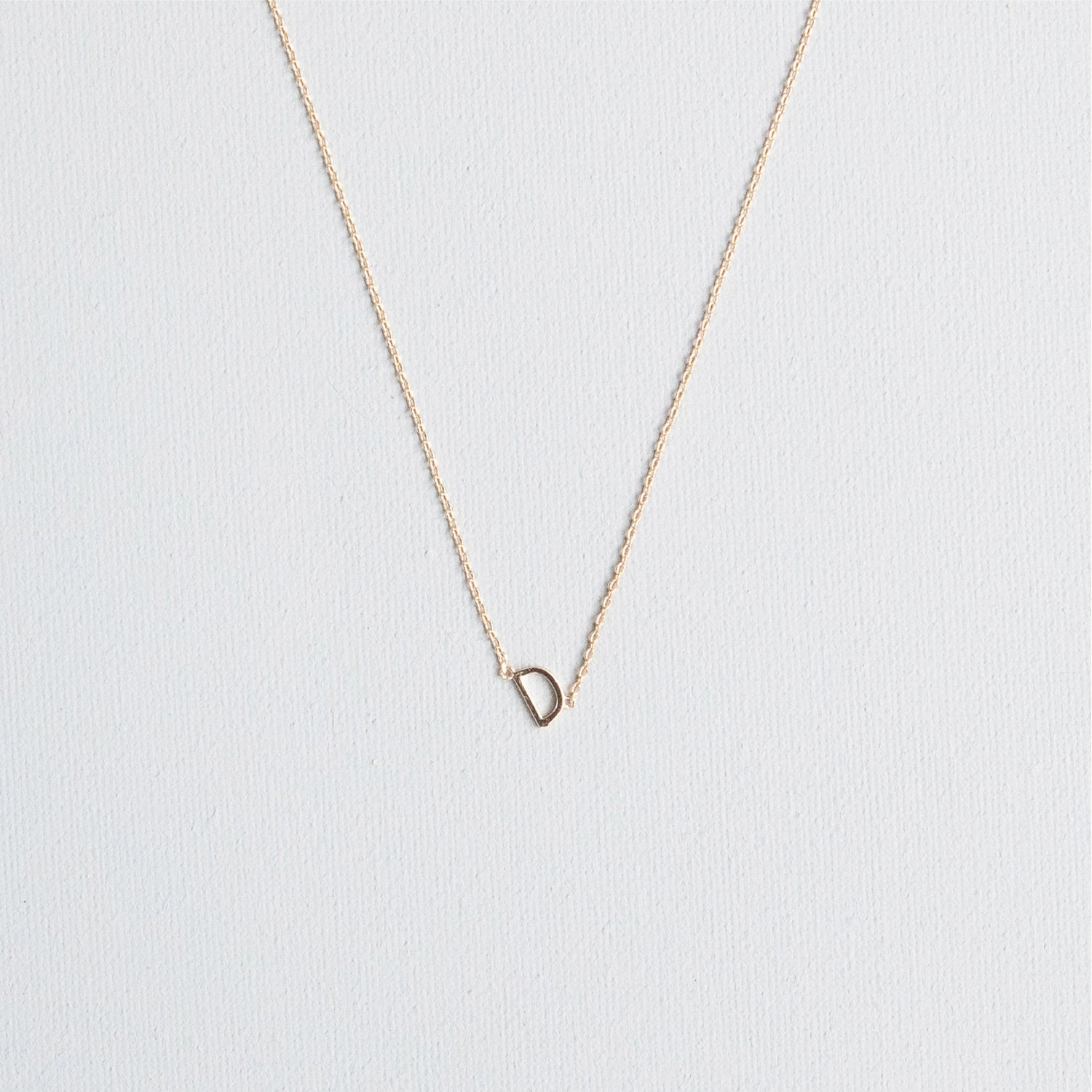 Luxe Delicate Initial Necklace | Gold