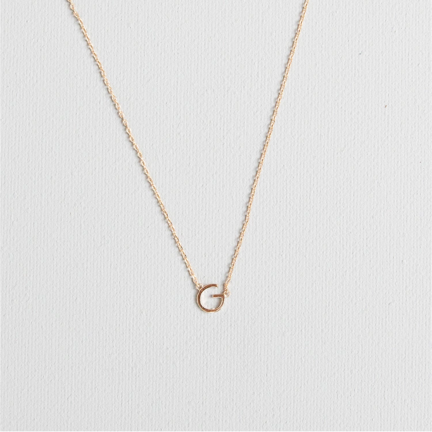 Luxe Delicate Initial Necklace | Gold