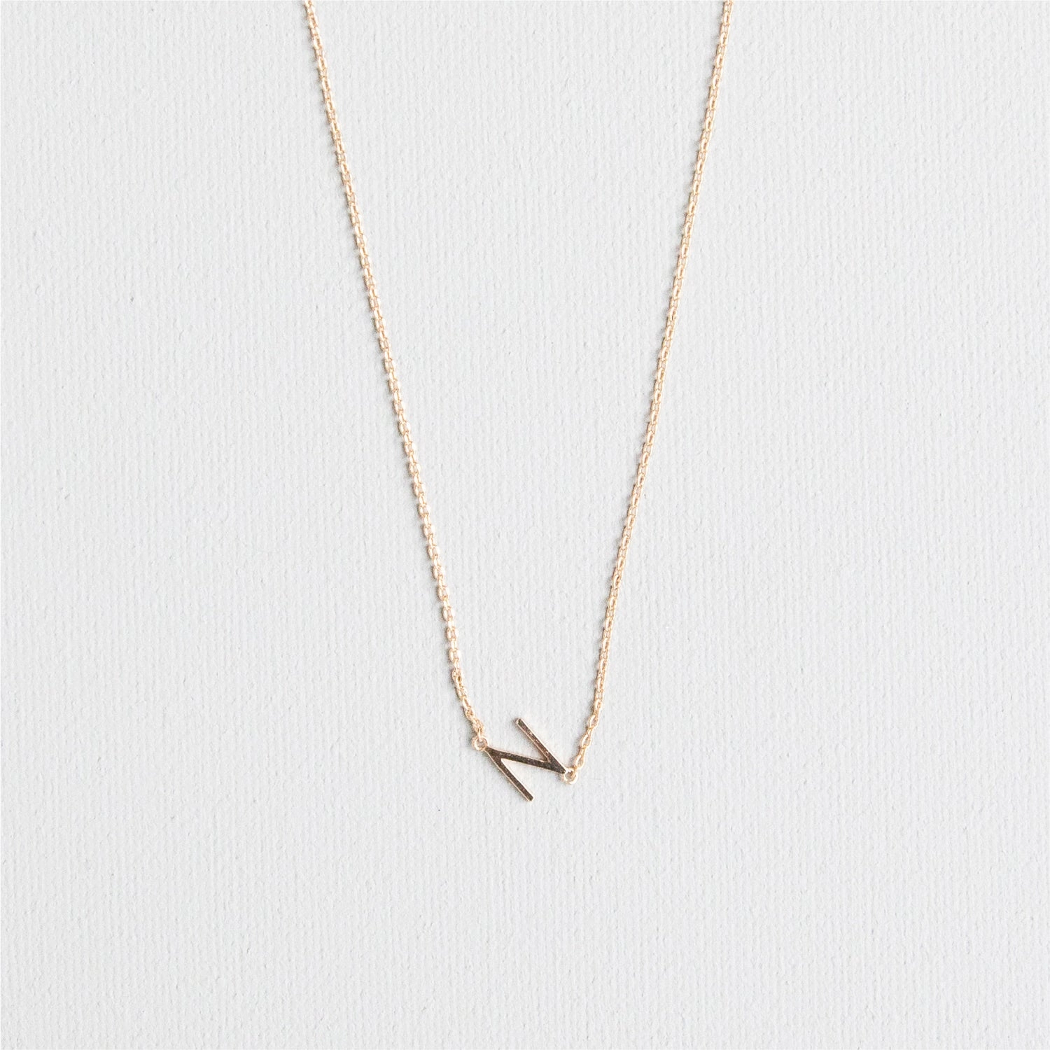 Luxe Delicate Initial Necklace | Gold