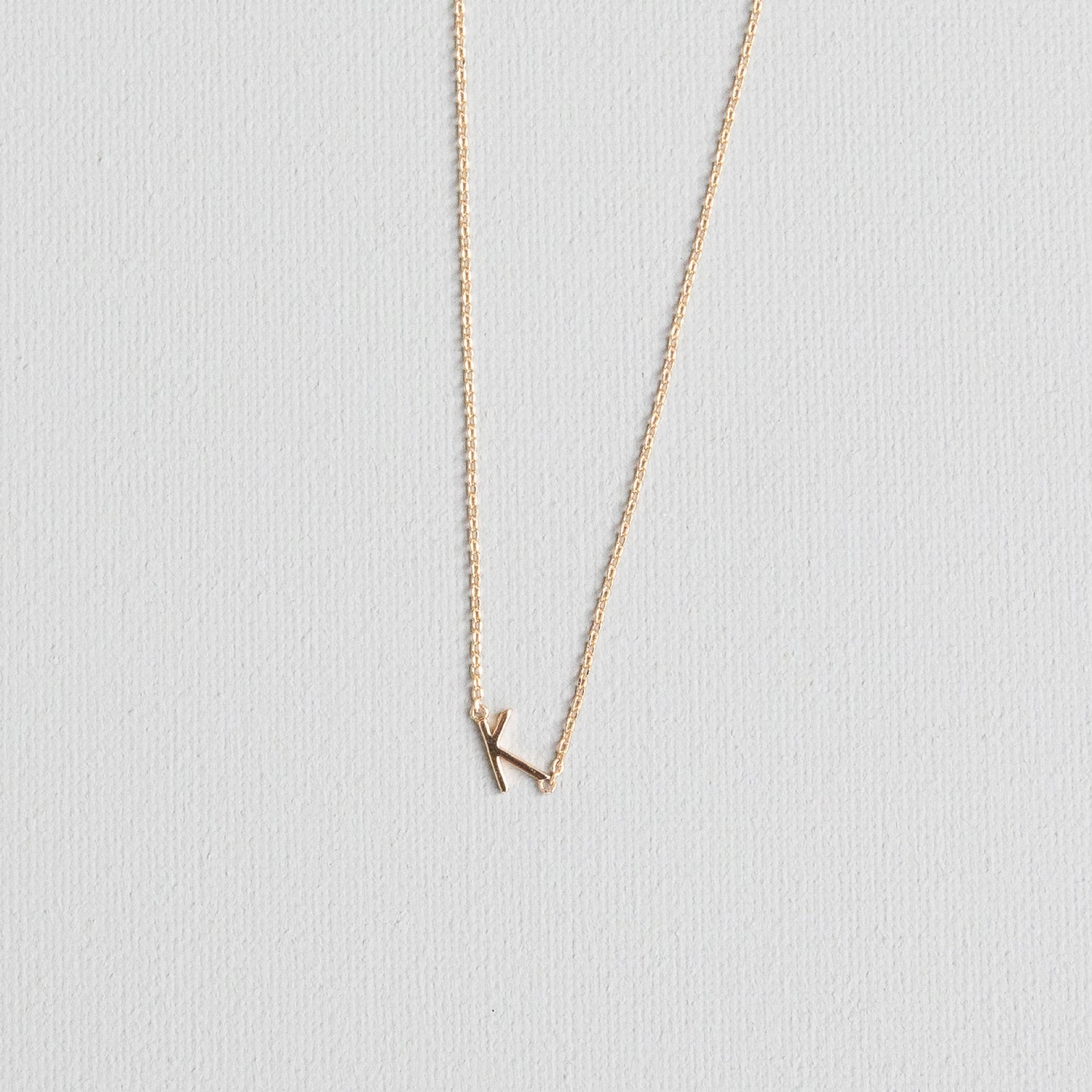 Luxe Delicate Initial Necklace | Gold
