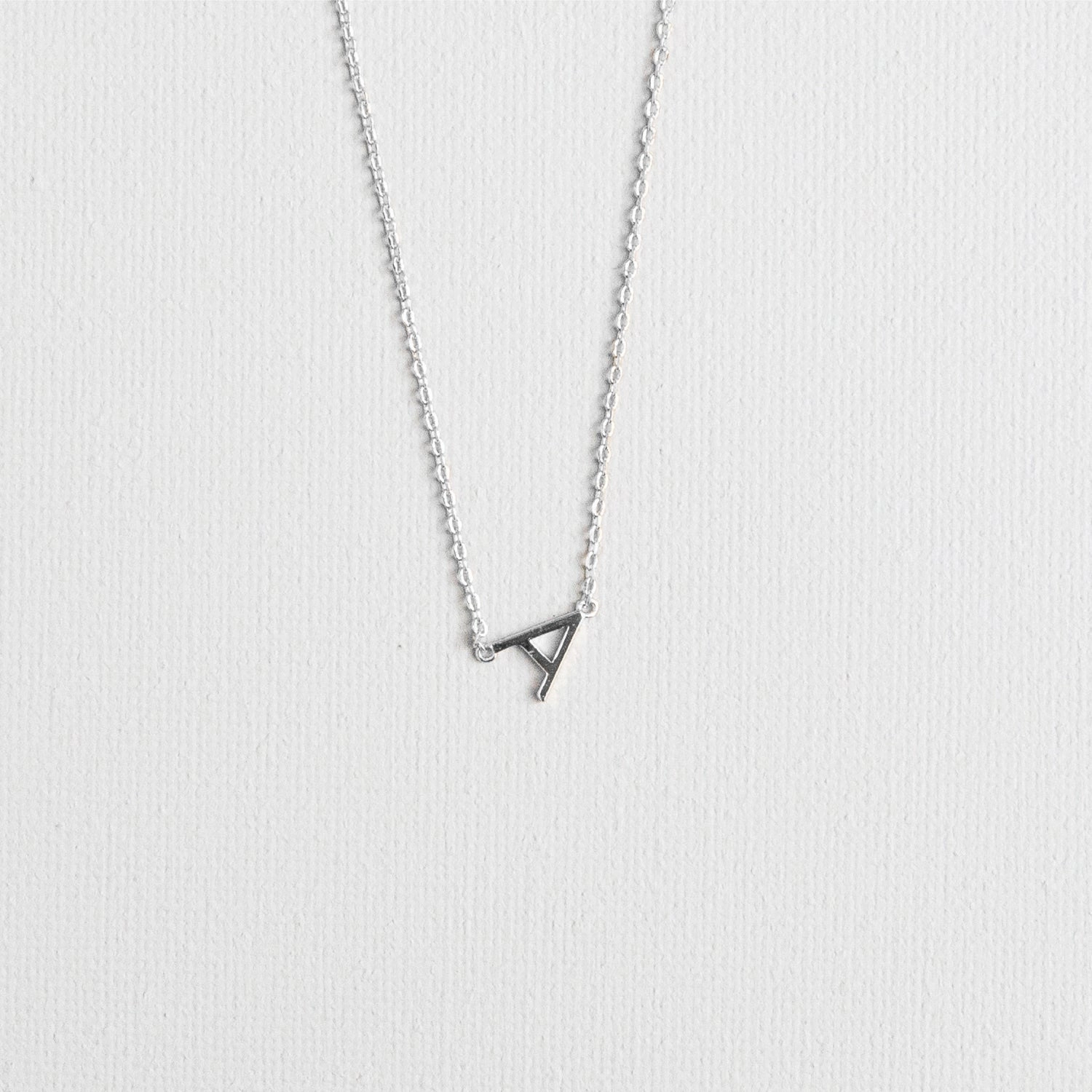 Luxe Delicate Initial Necklace | Silver