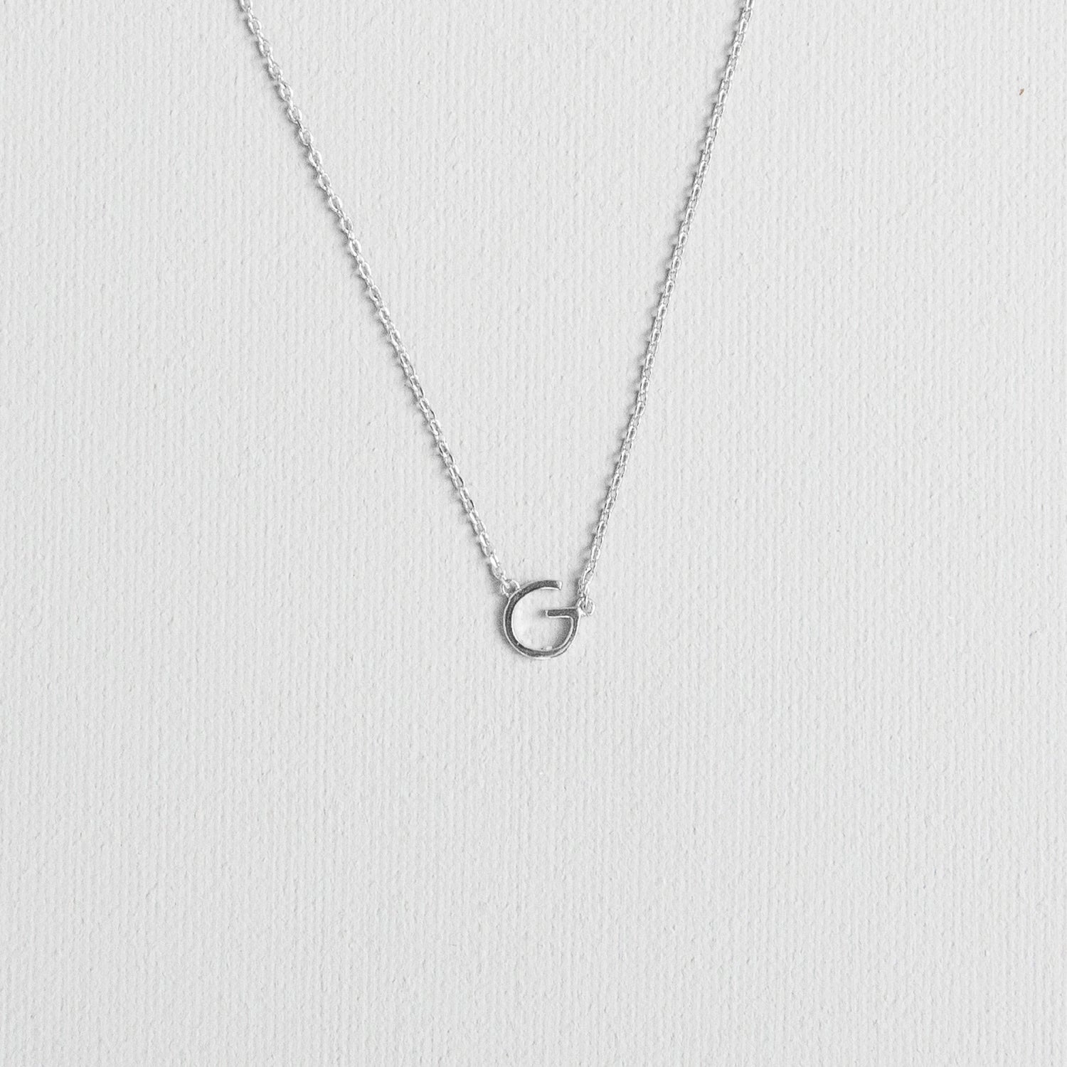 Luxe Delicate Initial Necklace | Silver