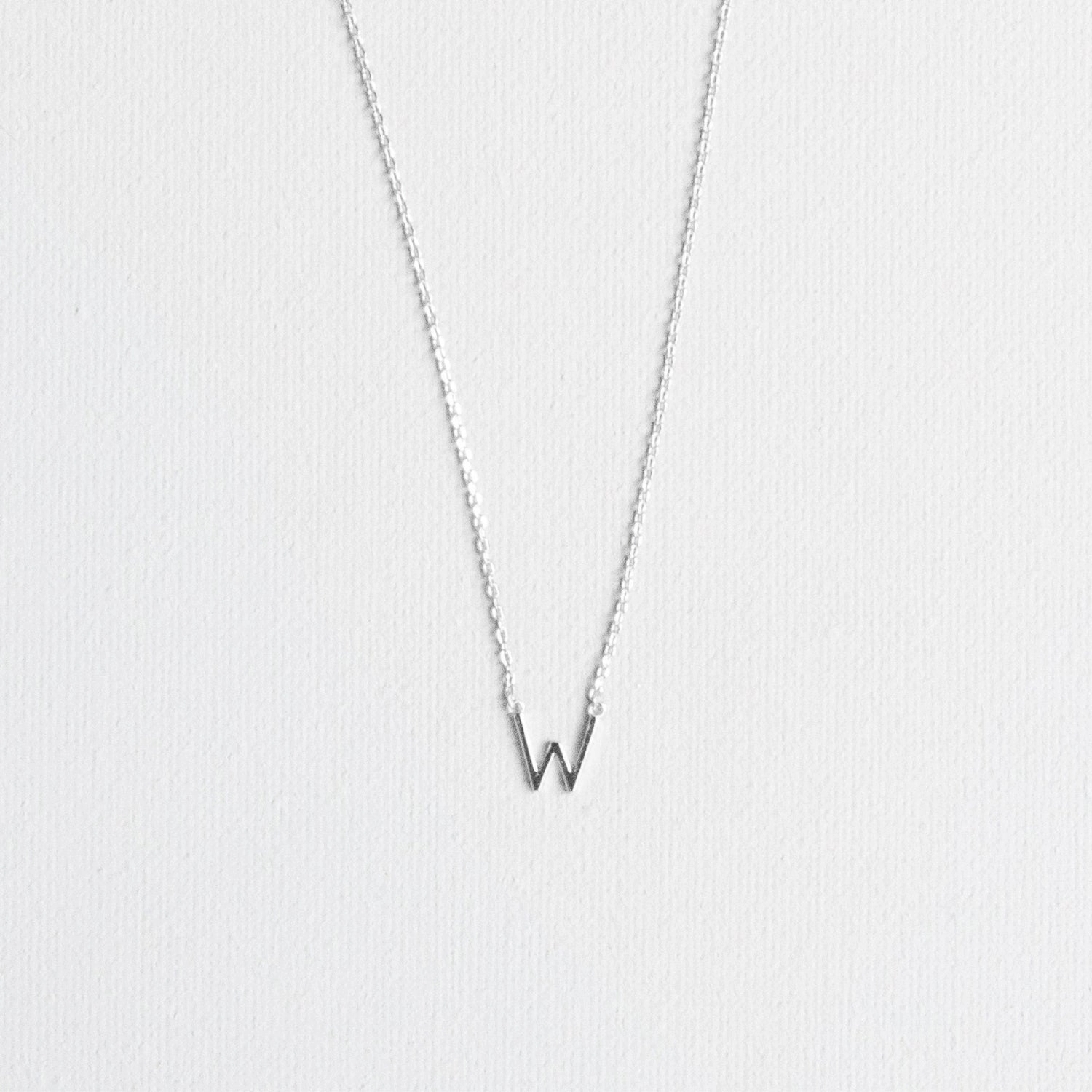 Luxe Delicate Initial Necklace | Silver