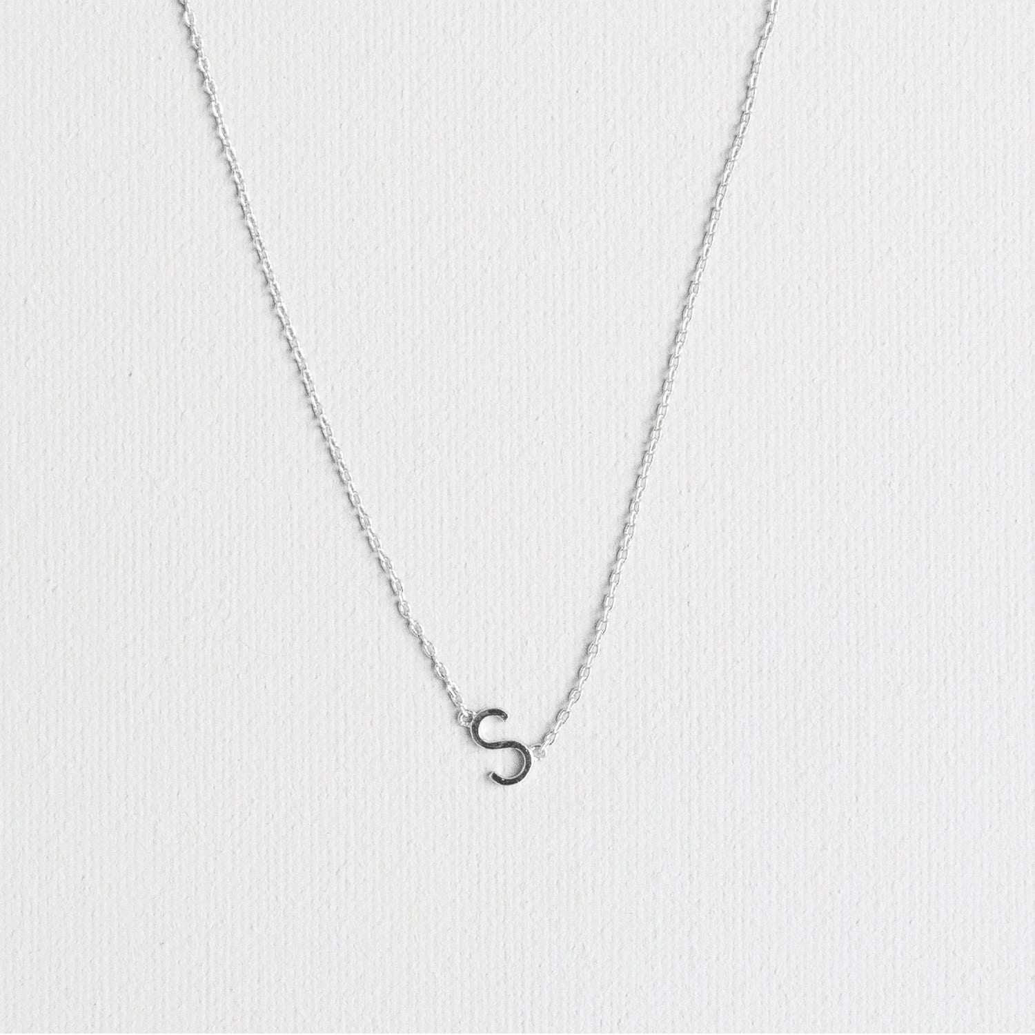 Luxe Delicate Initial Necklace | Silver