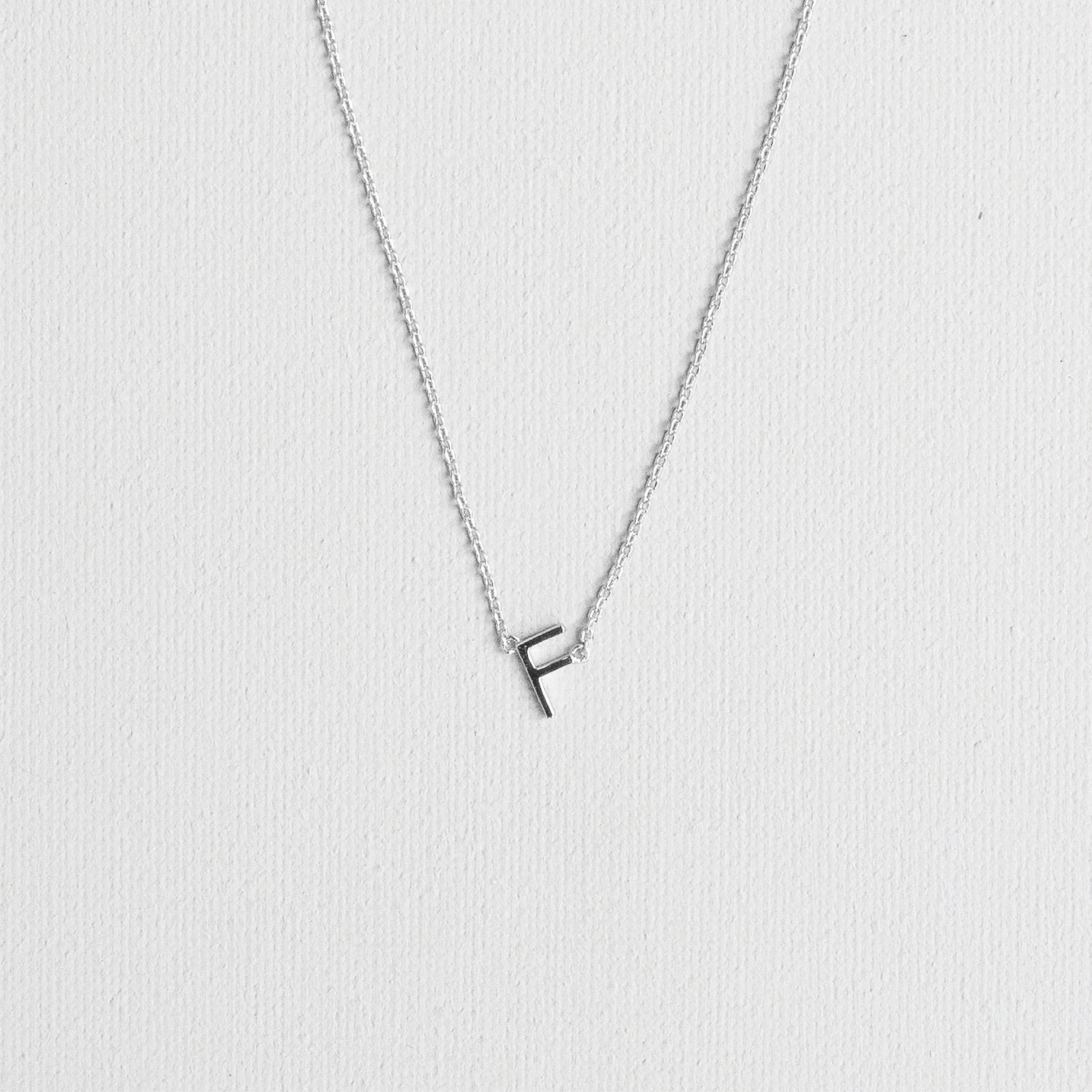 Luxe Delicate Initial Necklace | Silver