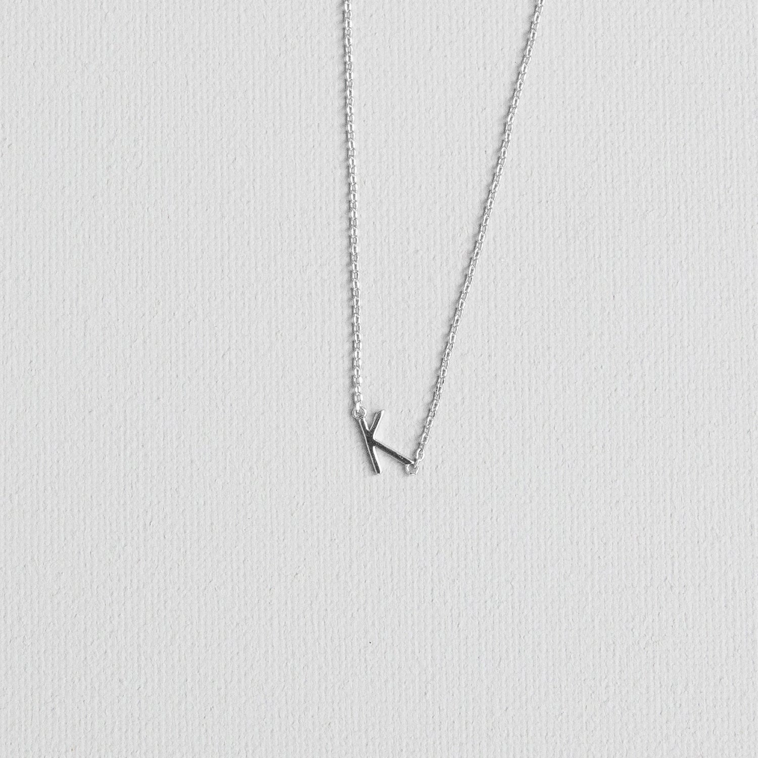 Luxe Delicate Initial Necklace | Silver