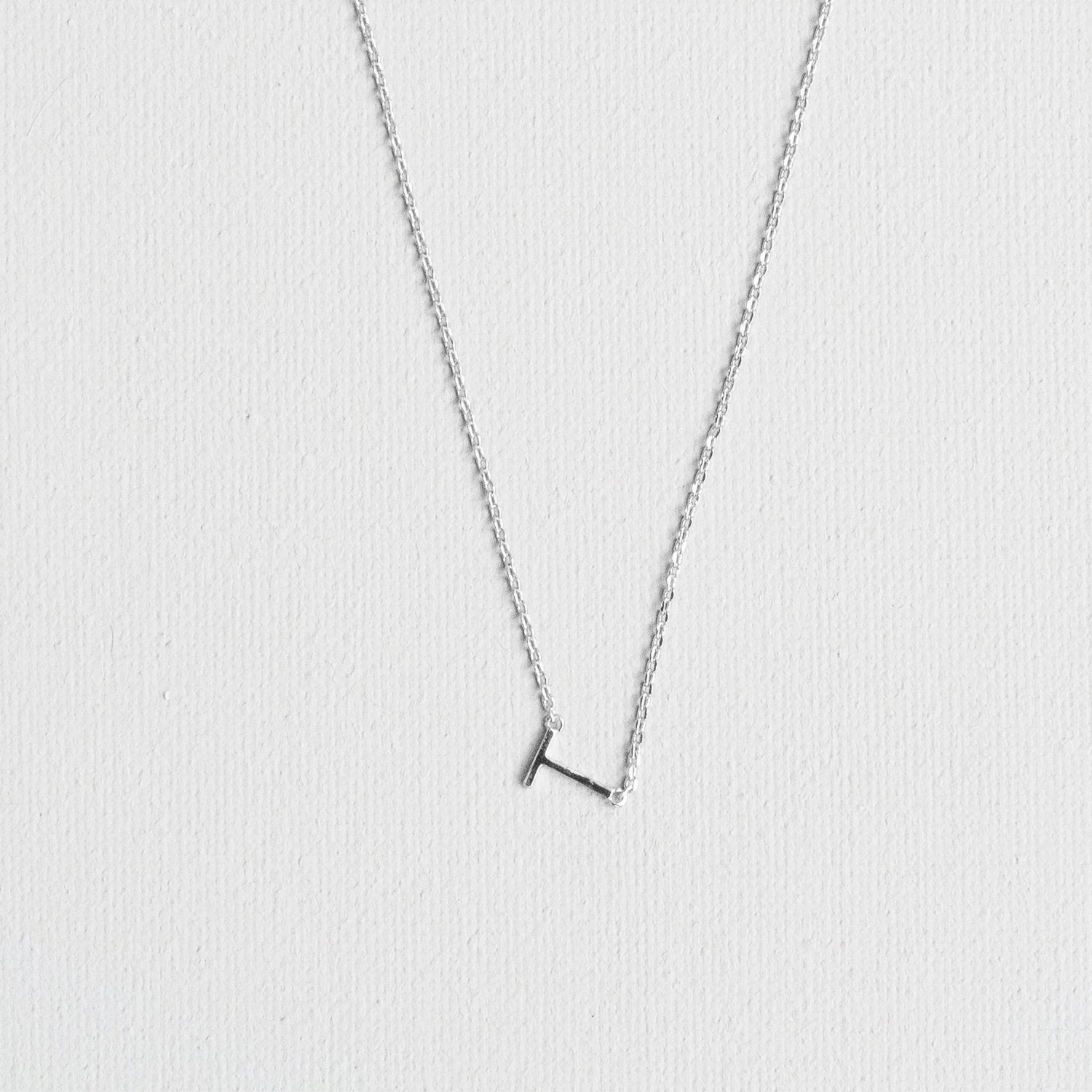 Luxe Delicate Initial Necklace | Silver