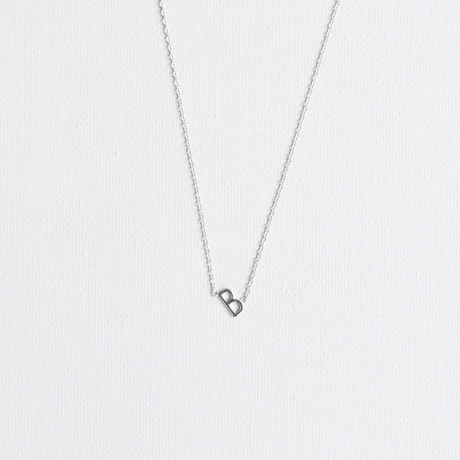 Luxe Delicate Initial Necklace | Silver