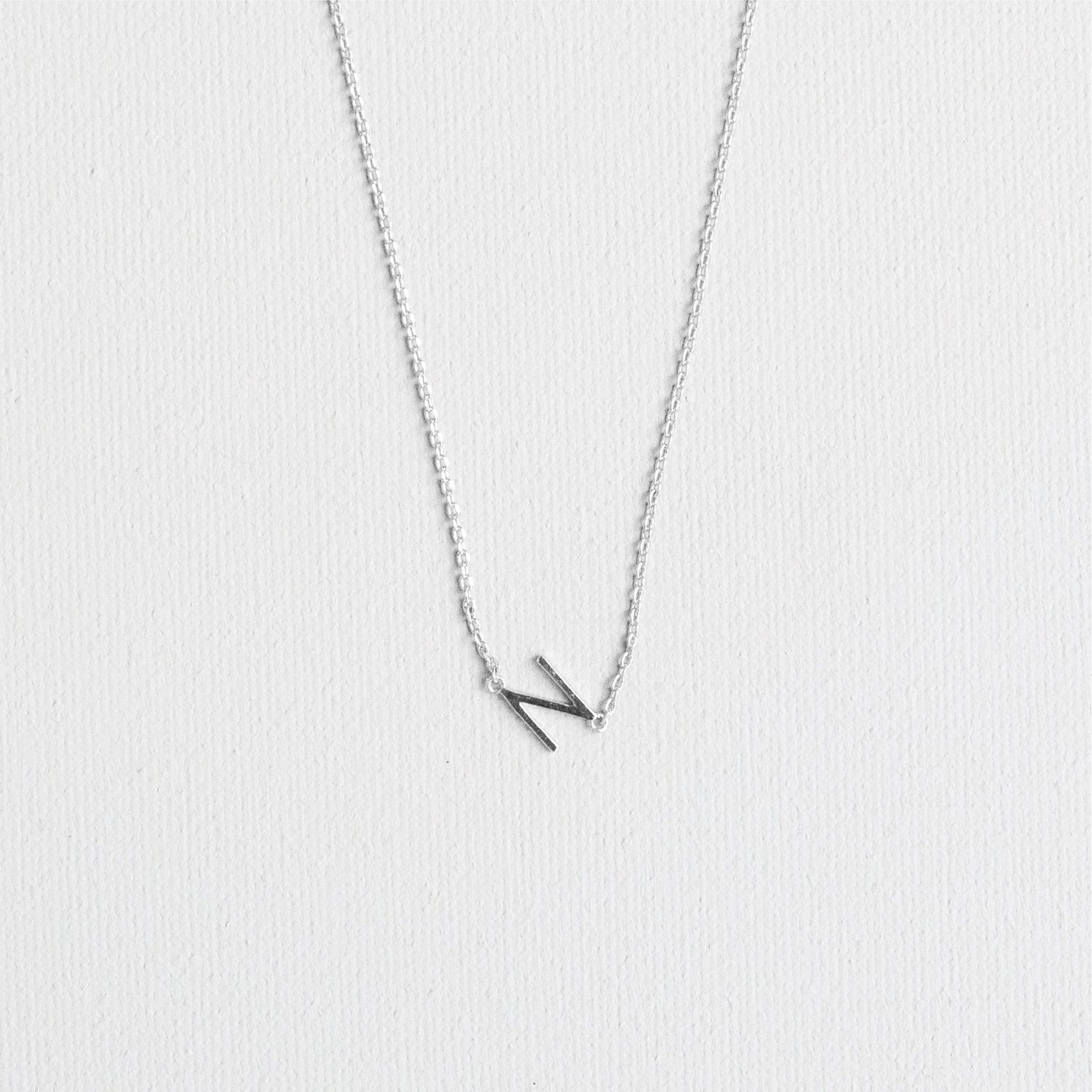 Luxe Delicate Initial Necklace | Silver