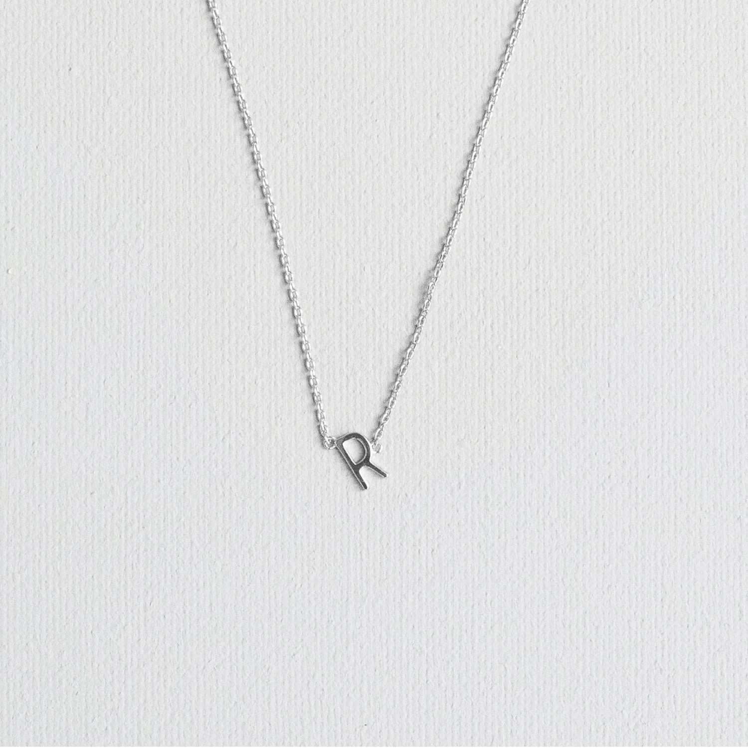 Luxe Delicate Initial Necklace | Silver