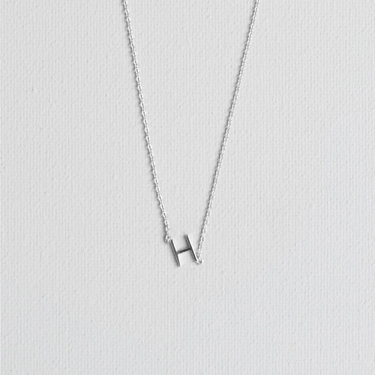 Luxe Delicate Initial Necklace | Silver