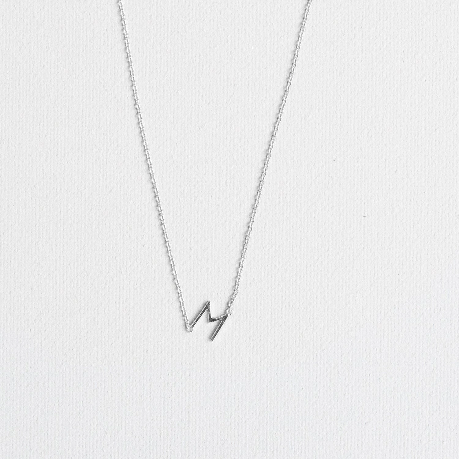 Luxe Delicate Initial Necklace | Silver