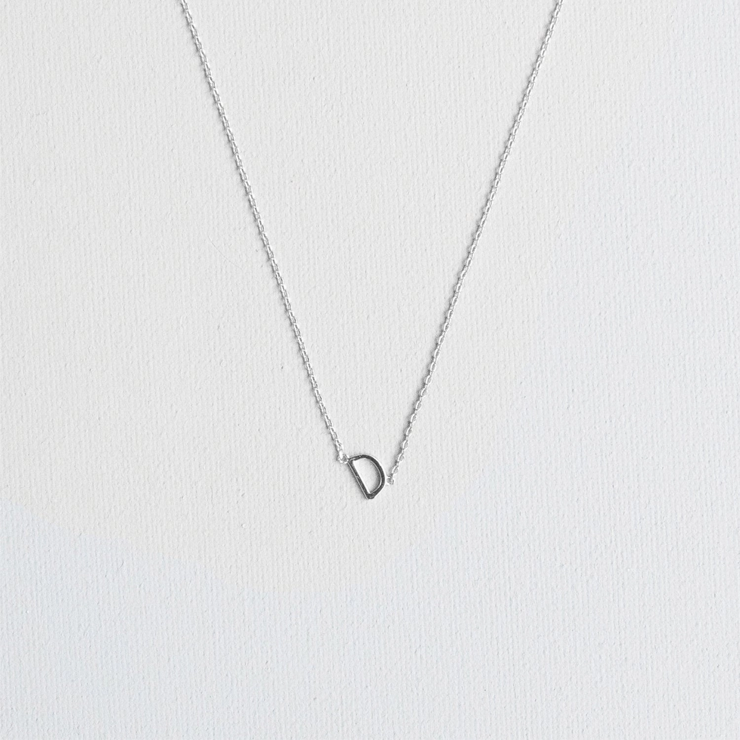 Luxe Delicate Initial Necklace | Silver