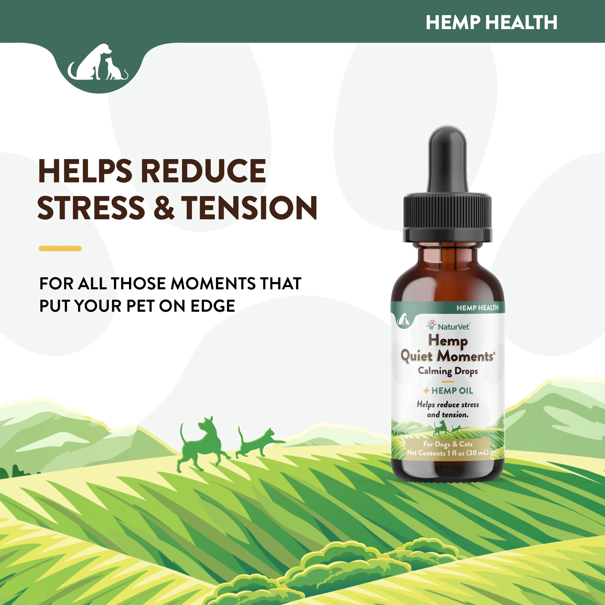 NaturVet Hemp Quiet Moments Calm Drops