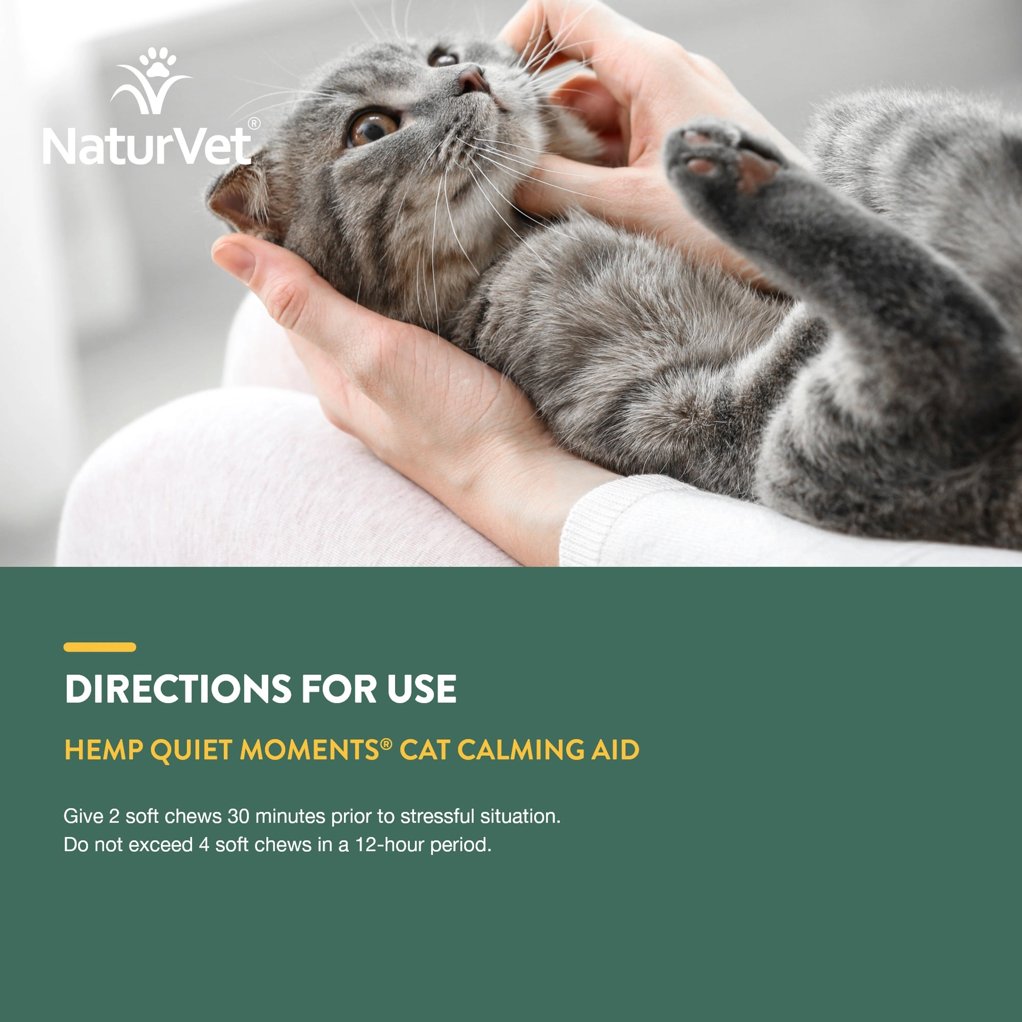 NaturVet Hemp Quiet Moments Soft Chews for Cats