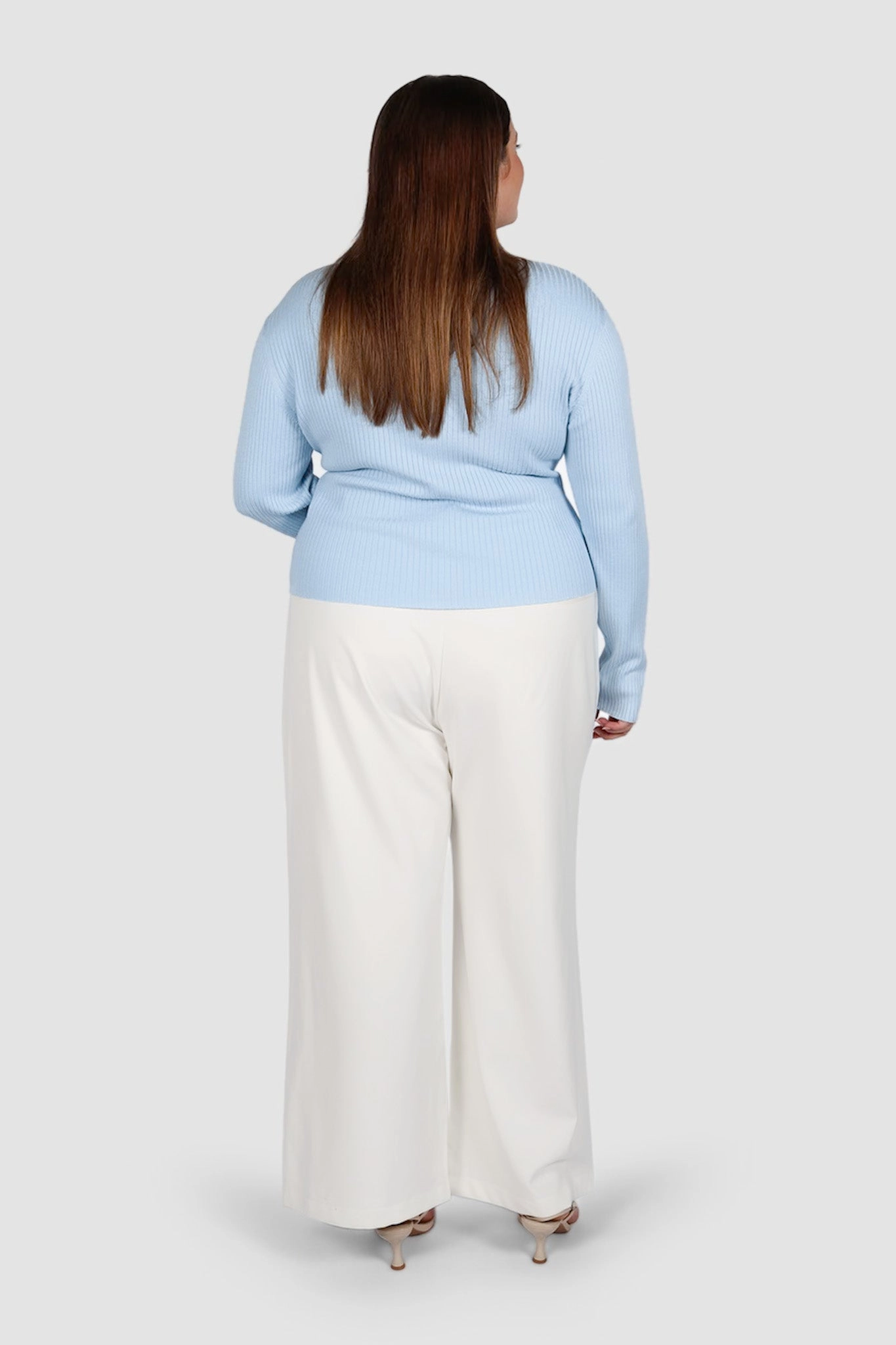 NIVARA RIB CARDIGAN SOFT BLUE