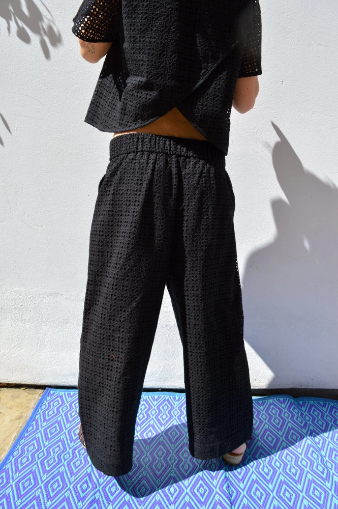 Nooki Marybeth Broderie Black Trousers