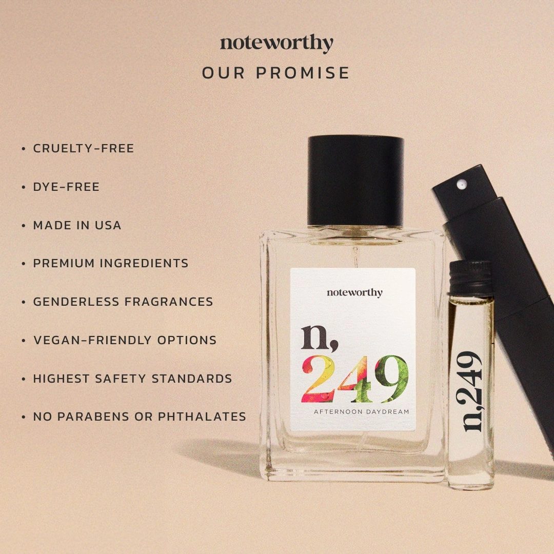 Noteworthy n,249 Eau De Parfum | Afternoon Daydream | Bergamot Floral Woody Fragrance