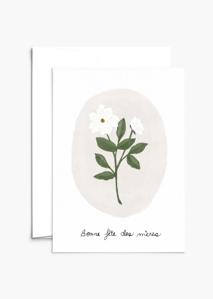 White Flower Mother's Day Greeting Card